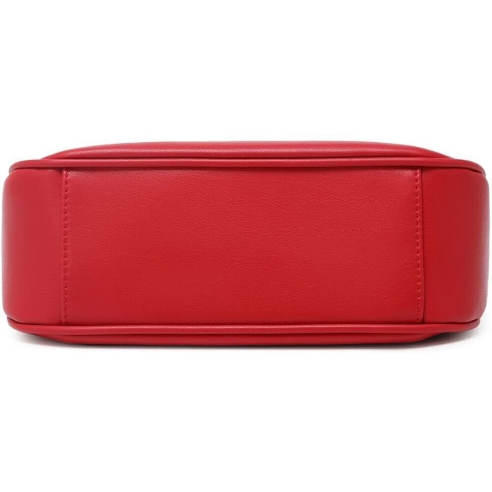 Women Red Imported Polyester Pu Leather Zipper Closure Cute Mini Tote Handbag - Picture 4 of 6
